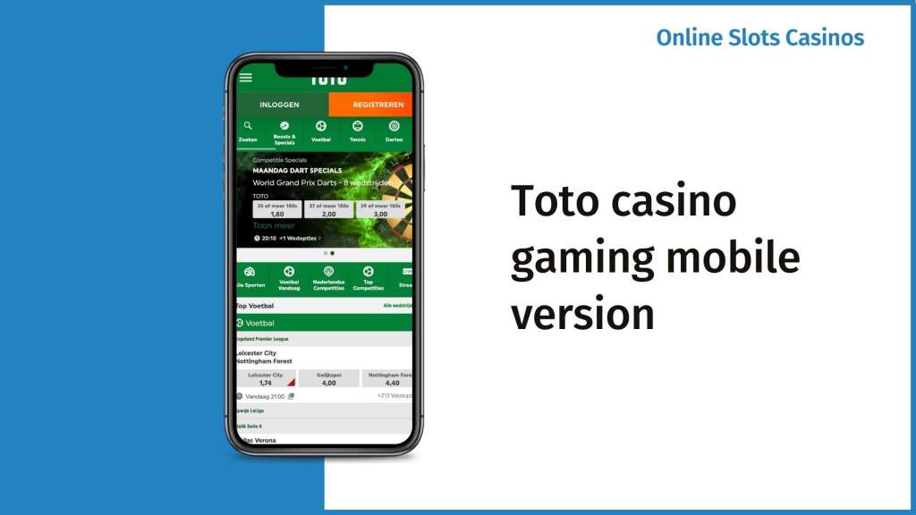 Toto casino gaming mobile version