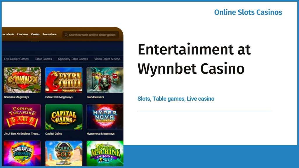 Entertainment at Wynnbet Casino