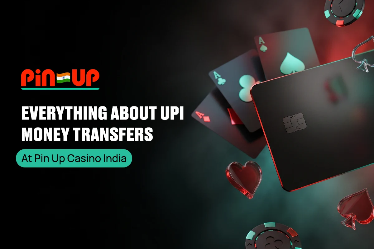 Playing cards, chip, and credit card for UPI money transfers.